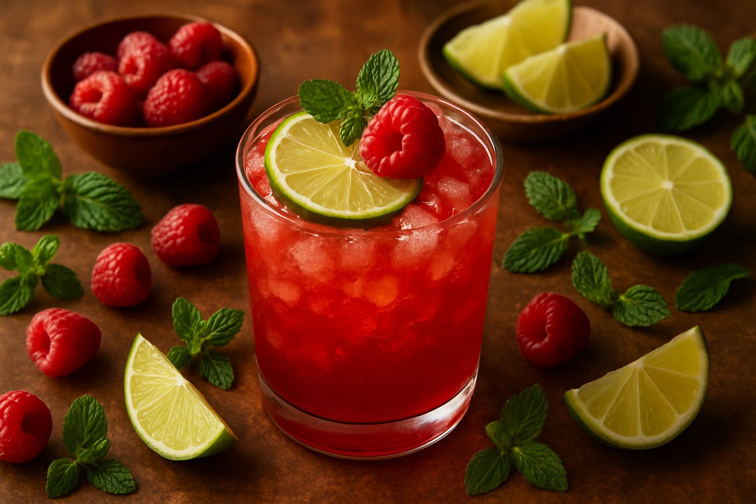 Raspberry Lime Mocktail