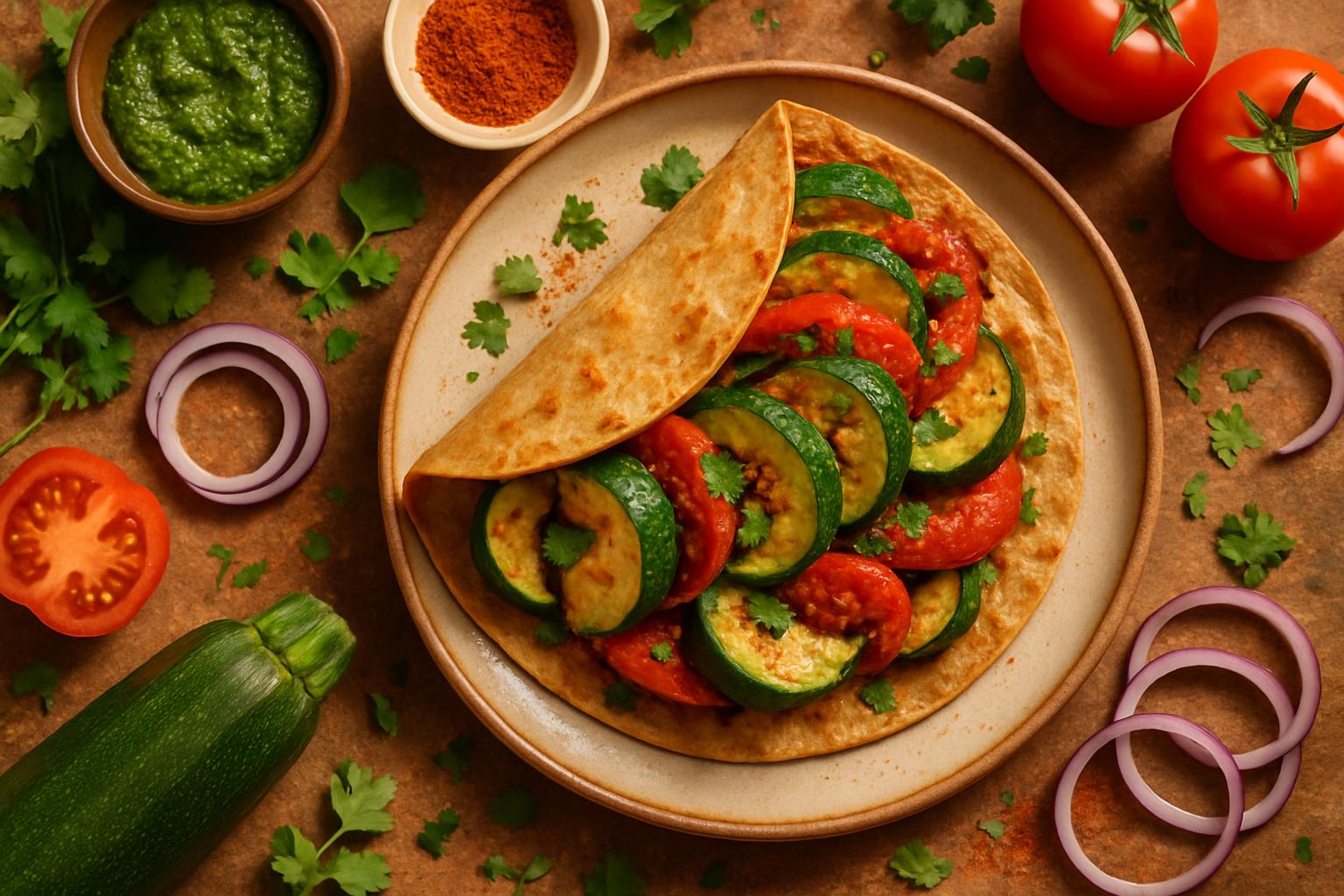 Zucchini Tomato Wrap