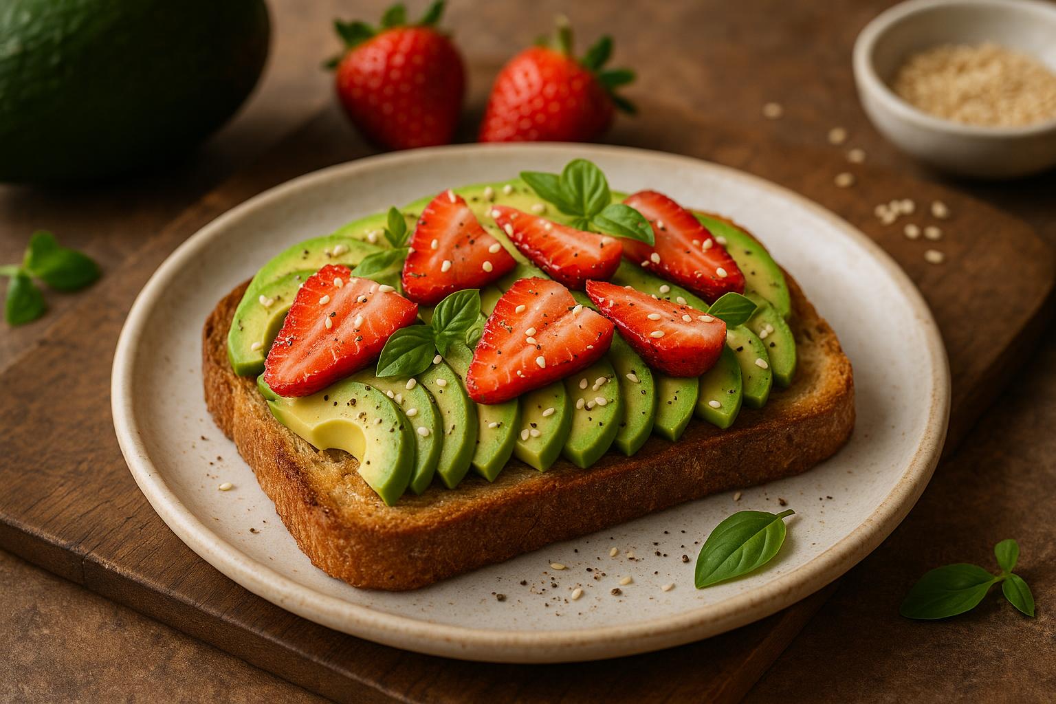 Avocado Strawberry Toast