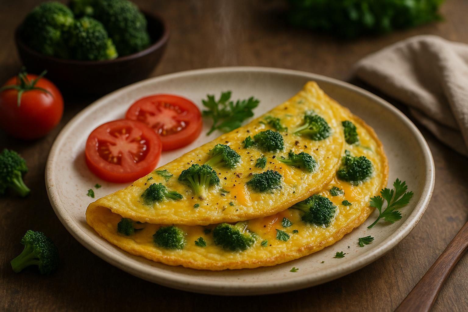 Broccoli and Cheese Omelette