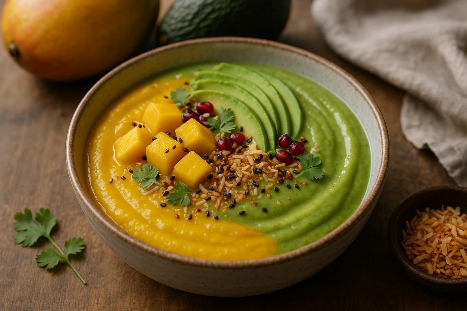 Mango Avocado Smoothie Bowl