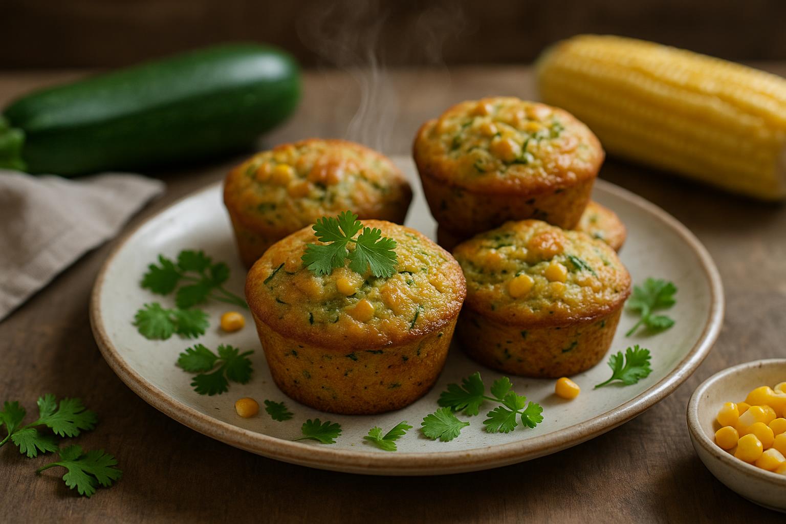 Zucchini and Corn Muffins